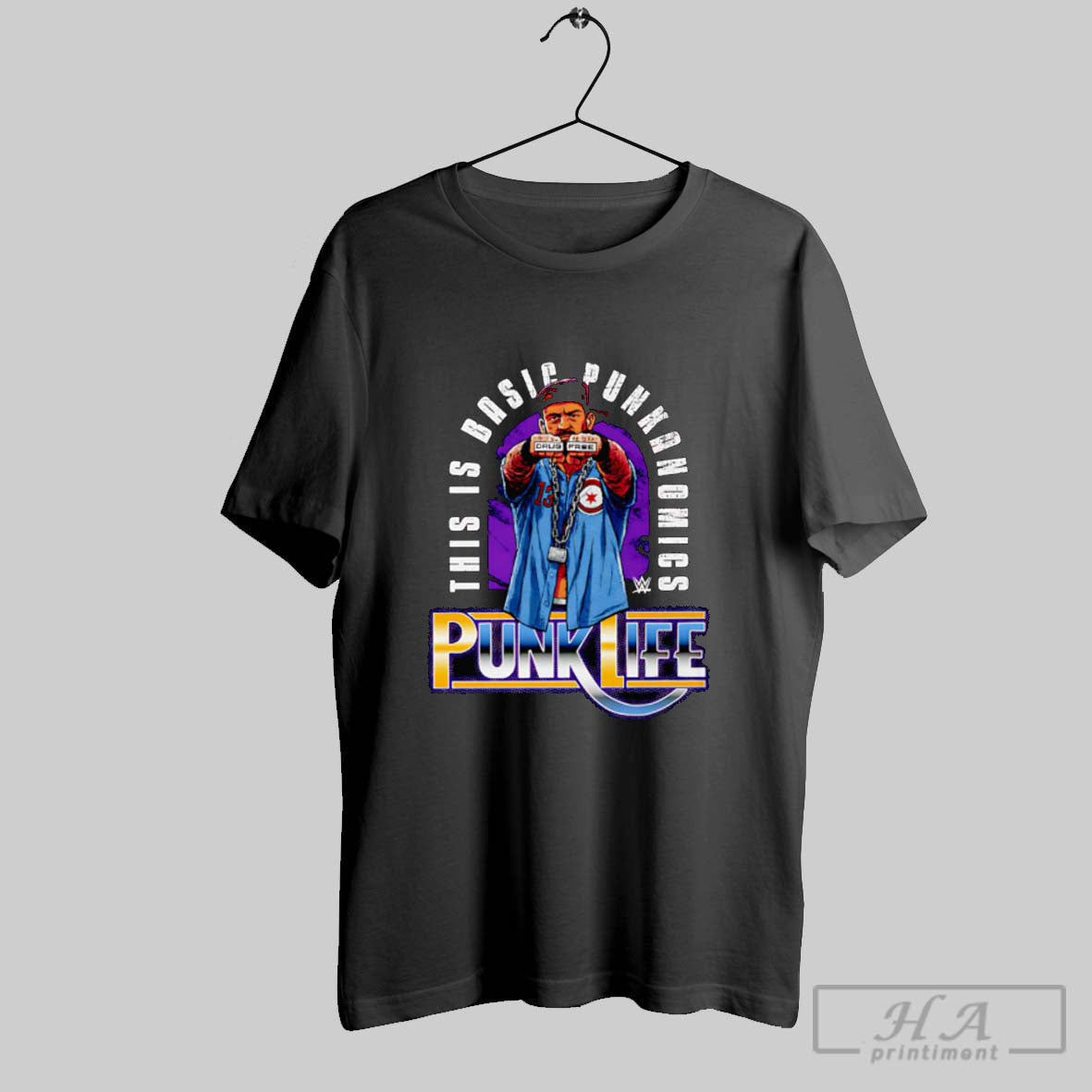 Official Cm Punk Punk Life This Is Basic Punkanomics Unisex T-shirt, Sweatshirt, Hoodie, Long Sleeve Tee - T-Shirt, Sweatshirt, Hoodie