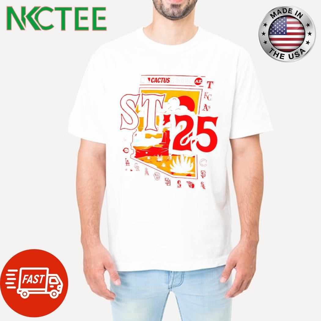Official Cactus league AZ ST ’25 all team logo shirt Unisex T-shirt, Sweatshirt, Hoodie, Long Sleeve Tee - T-Shirt, Sweatshirt, Hoodie