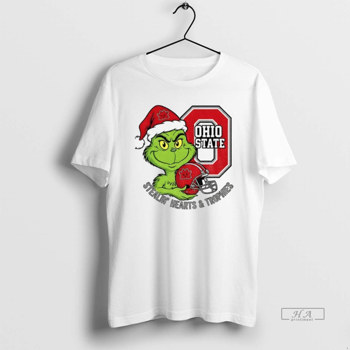 Official Christmas Grinch Inspired Ohio State Stealin Hearts Trophies - T-Shirt, Sweatshirt, Hoodie