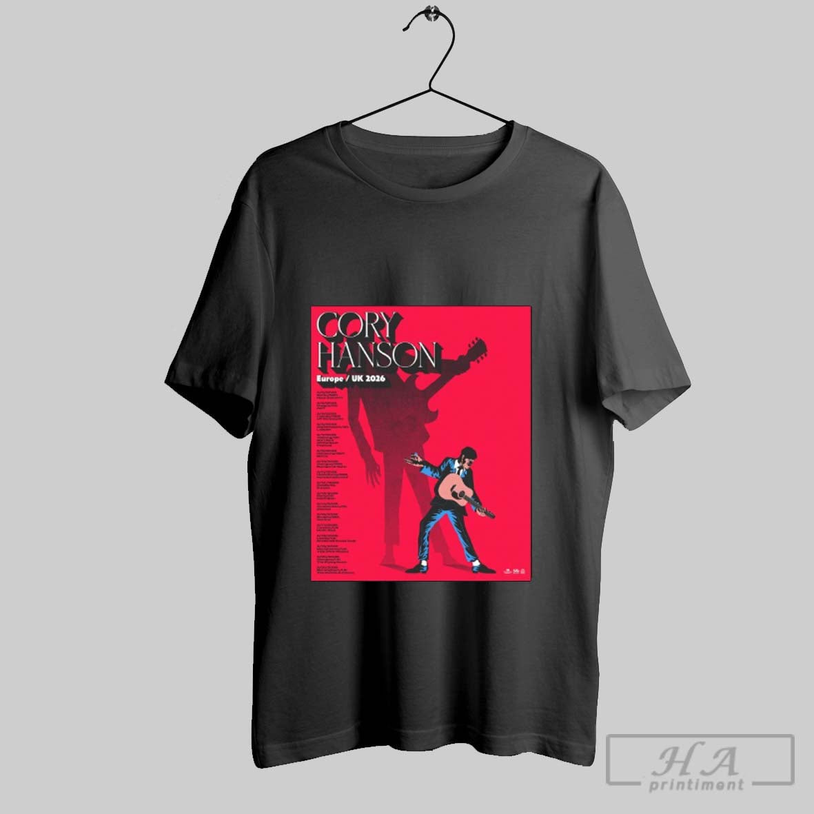 Official Cory Hanson Slowhand Europe Uk 2026 Tour Dates Unisex T-shirt, Sweatshirt, Hoodie, Long Sleeve Tee - T-Shirt, Sweatshirt, Hoodie