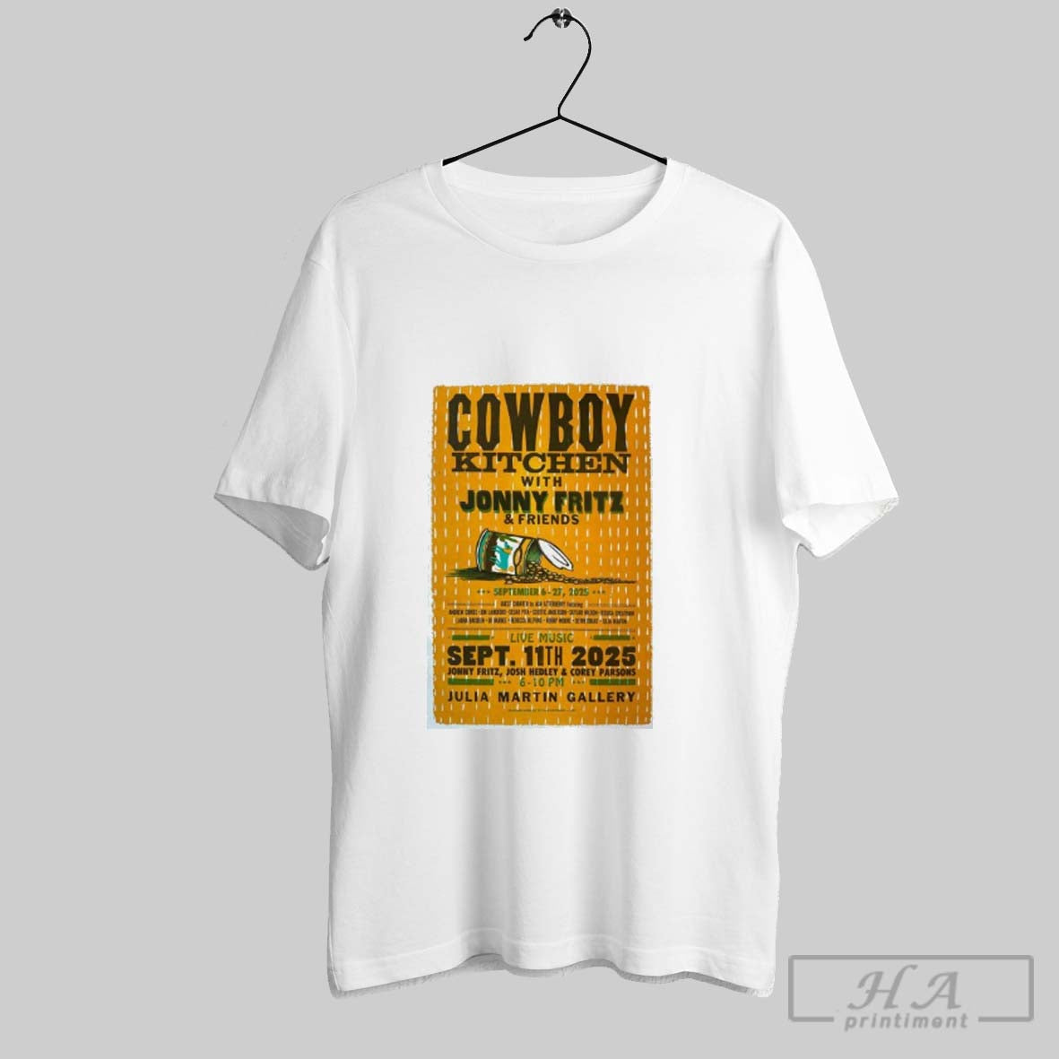 Official Cowboy Kitchen With Jonny Fritz Friends Sep 6 27 2025 Unisex T-shirt, Sweatshirt, Hoodie, Long Sleeve Tee - T-Shirt, Sweatshirt, Hoodie