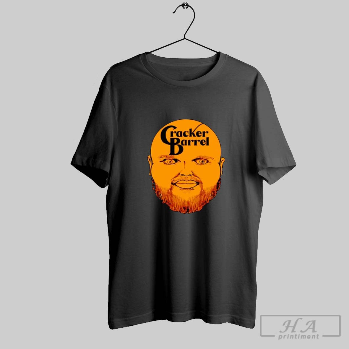Official Cracker Barrel Spooky Man Face Logo Foodie Posters Black Unisex T-shirt, Sweatshirt, Hoodie, Long Sleeve Tee - T-Shirt, Sweatshirt, Hoodie