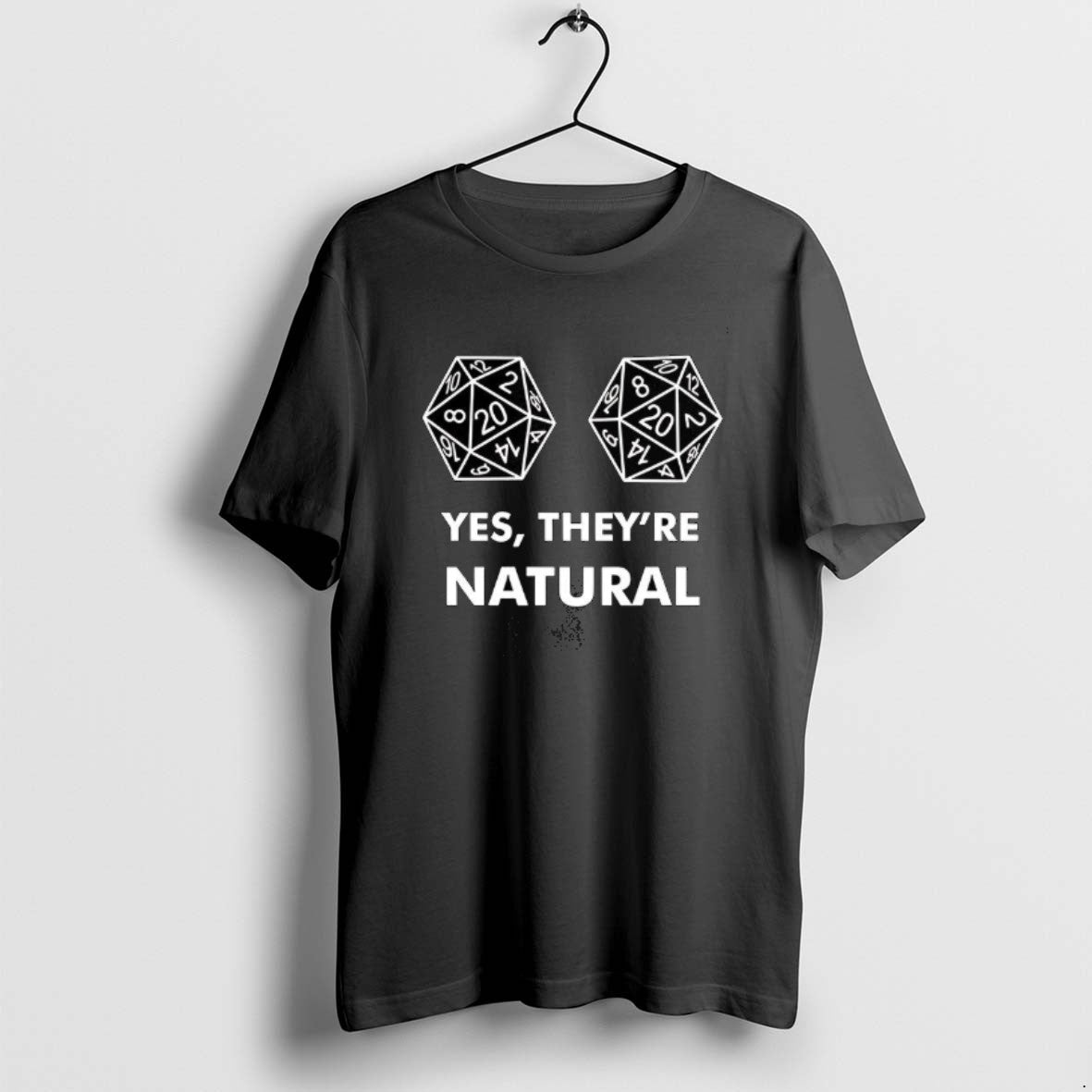 Official D20 Dice Yes They Are Natural Dungeons And Dragons - T-Shirt, Sweatshirt, Hoodie