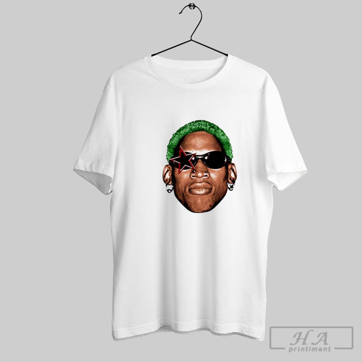 Official Dennis Rodman Big Face Graphic T Shirt White Unisex T-shirt, Sweatshirt, Hoodie, Long Sleeve Tee - T-Shirt, Sweatshirt, Hoodie