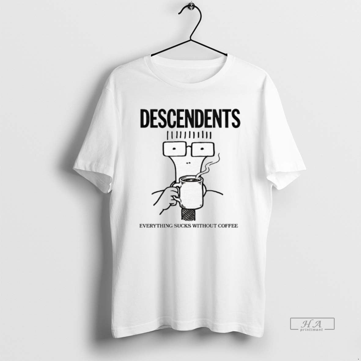 Official Descendents Iconic 1982 Everything Sucks Without Coffee - T-Shirt, Sweatshirt, Hoodie