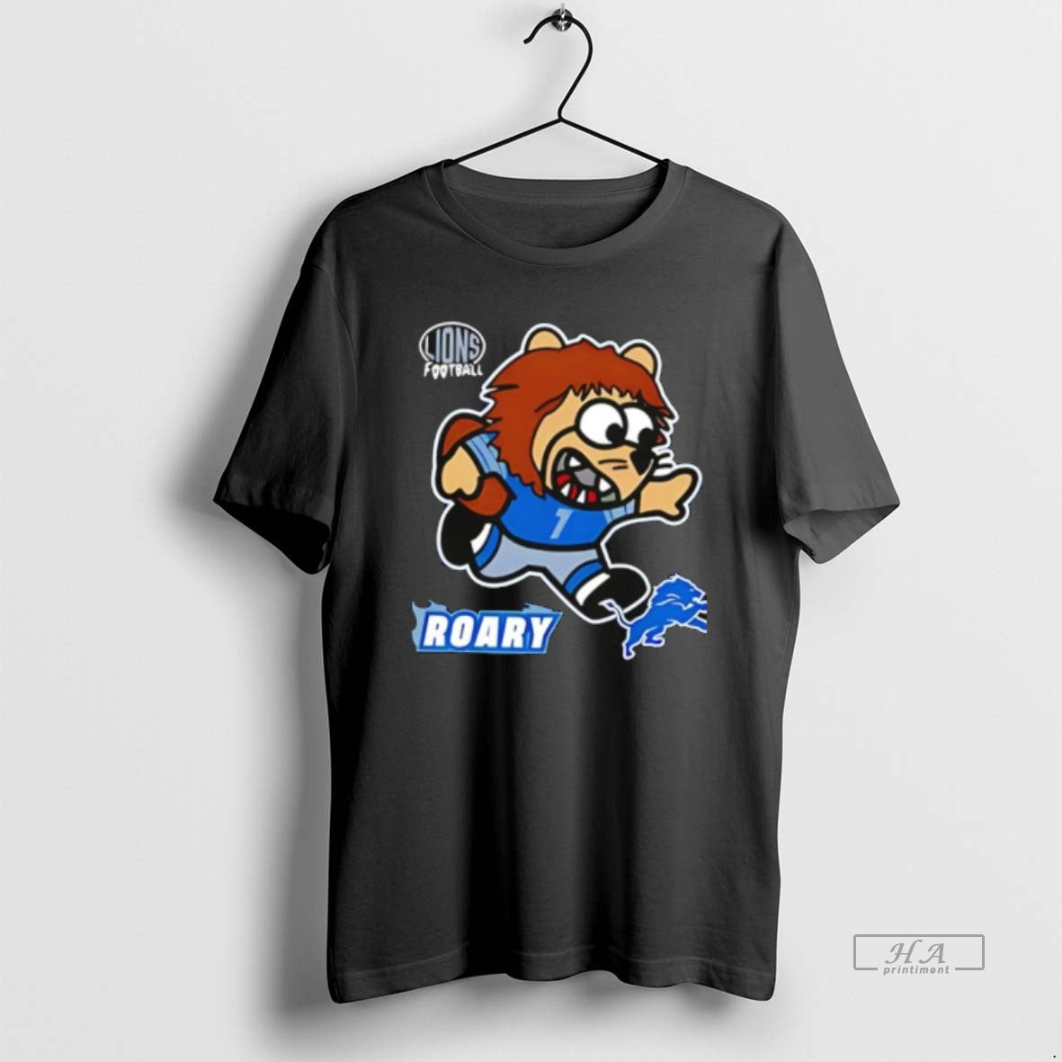 Official Detroit Lions Football Roary Mascot Cartoon - T-Shirt, Sweatshirt, Hoodie