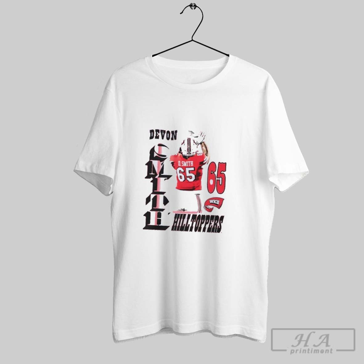Official Devon Smith Hilltoppers Celebration Wku Football Unisex T-shirt, Sweatshirt, Hoodie, Long Sleeve Tee - T-Shirt, Sweatshirt, Hoodie