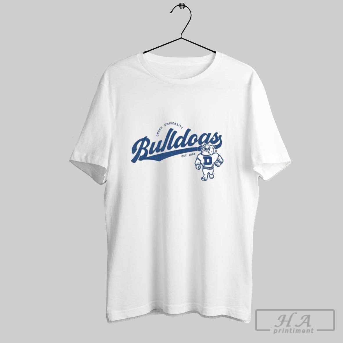 Official Drake University Bulldogs Script Logo Heavyweight Unisex T-shirt, Sweatshirt, Hoodie, Long Sleeve Tee - T-Shirt, Sweatshirt, Hoodie
