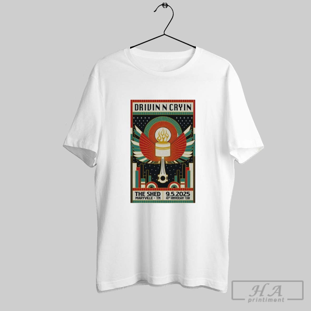 Official Drivin N Cryin Tour The Shed Maryville Tn 05 Sept 2025 Unisex T-shirt, Sweatshirt, Hoodie, Long Sleeve Tee - T-Shirt, Sweatshirt, Hoodie