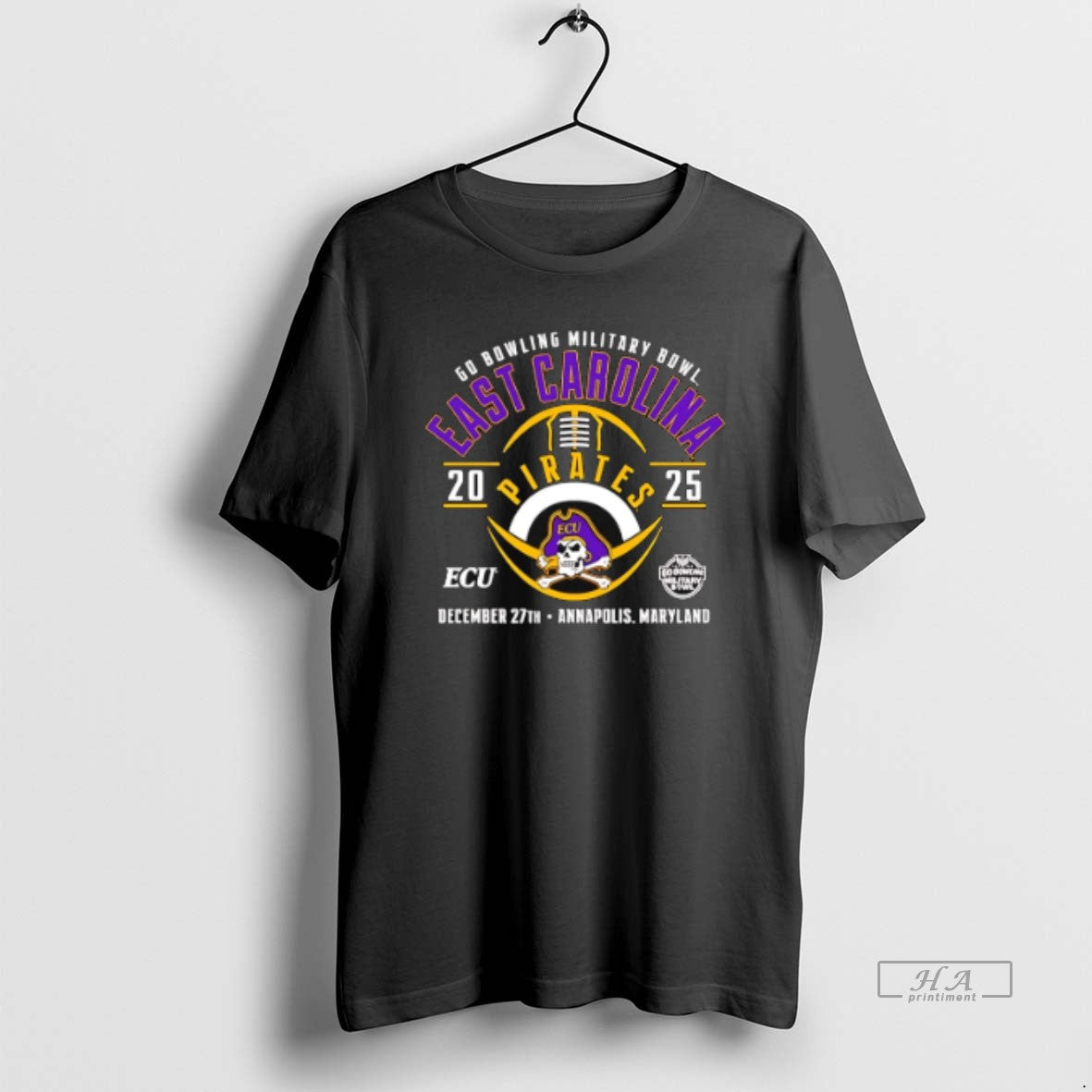 Official East Carolina Pirates 2025 Go Bowling Military Bowl - T-Shirt, Sweatshirt, Hoodie