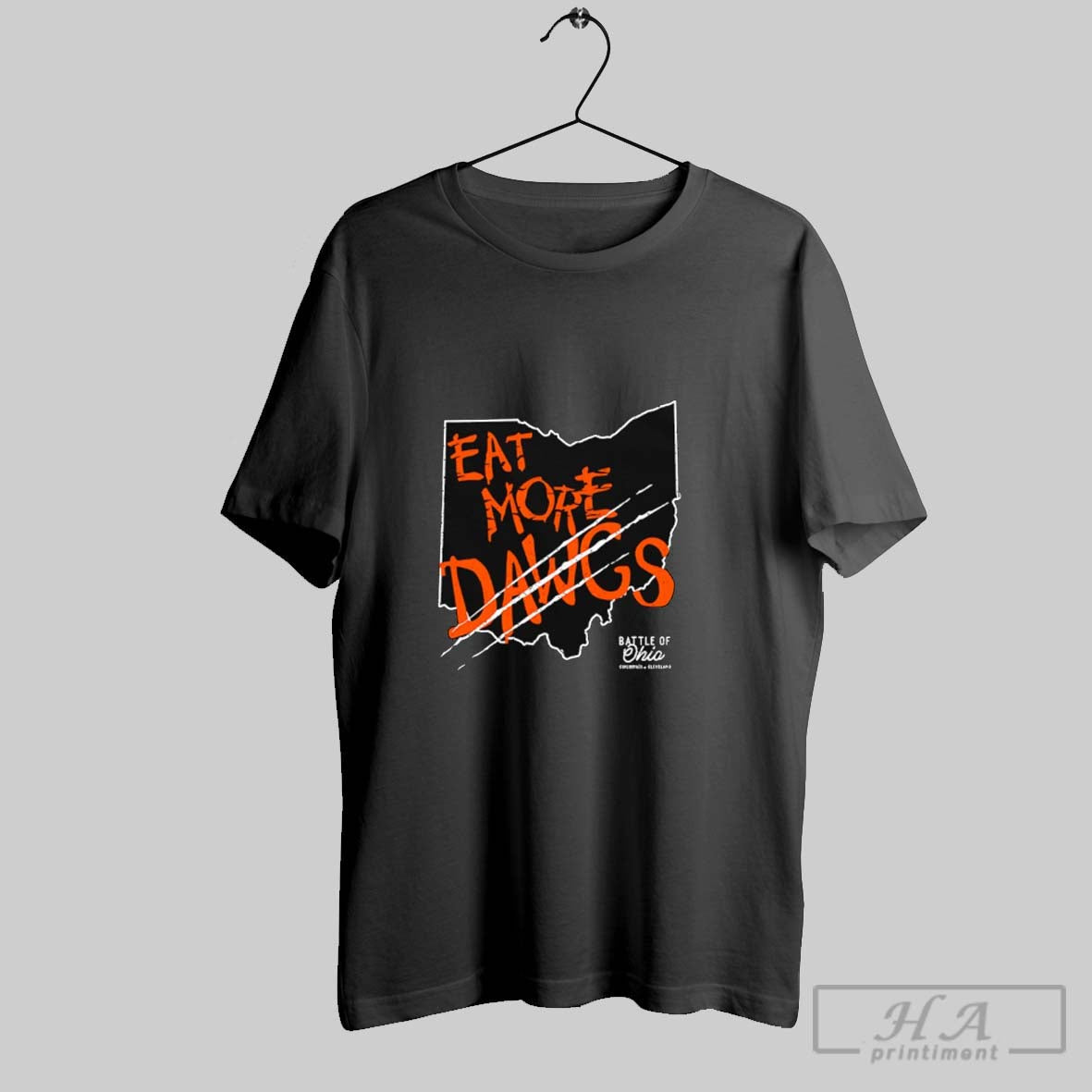 Official Eat More Dawgs The Battle Of Ohio Cincinnati Vs Cleveland Unisex T-shirt, Sweatshirt, Hoodie, Long Sleeve Tee - T-Shirt, Sweatshirt, Hoodie