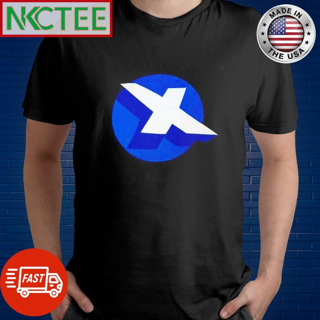 Official Elon Musk wear new white blue X logo shirt Unisex T-shirt, Sweatshirt, Hoodie, Long Sleeve Tee - T-Shirt, Sweatshirt, Hoodie