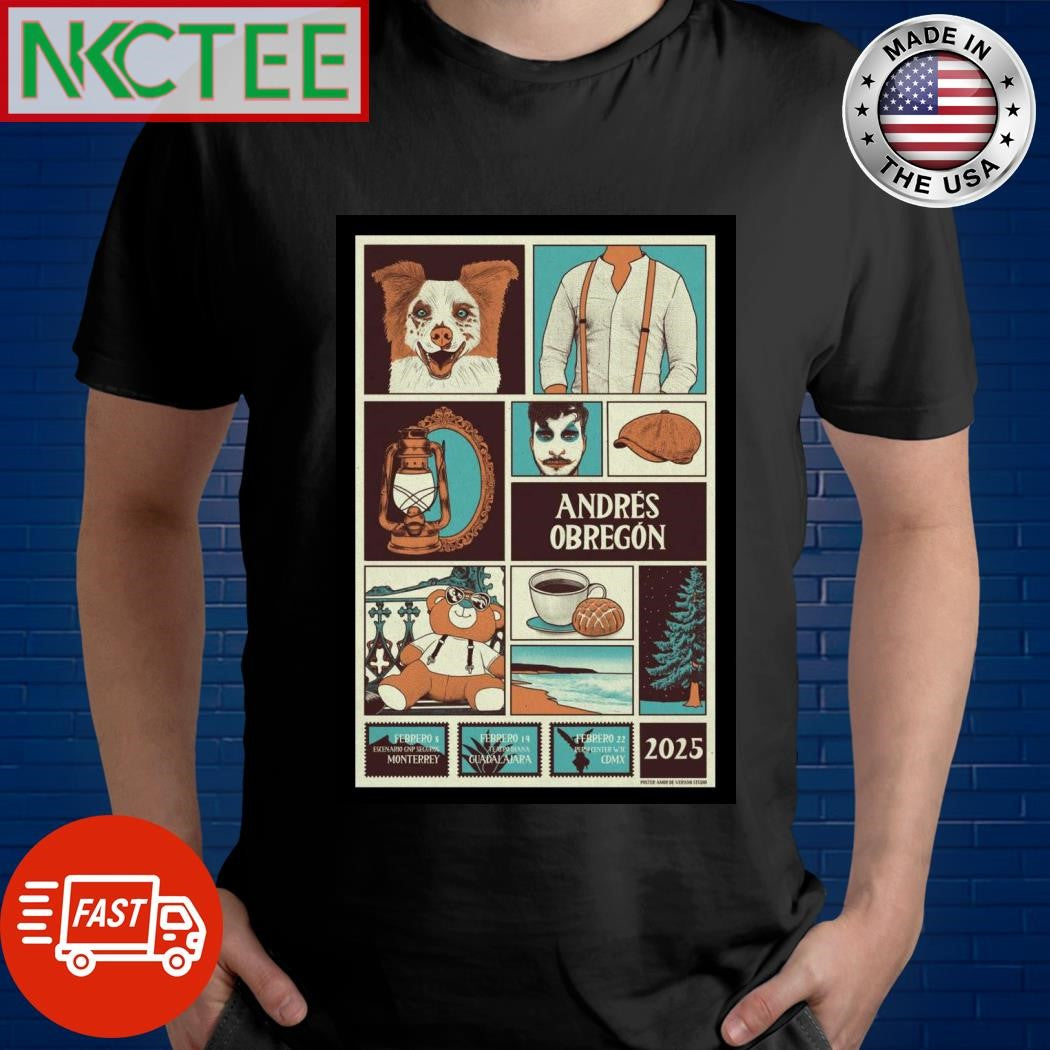 Official February 22 2025 Pepsi Center WTC Mexico City MX Andrs Obregn Poster Shirt Unisex T-shirt, Sweatshirt, Hoodie, Long Sleeve Tee - T-Shirt, Sweatshirt, Hoodie