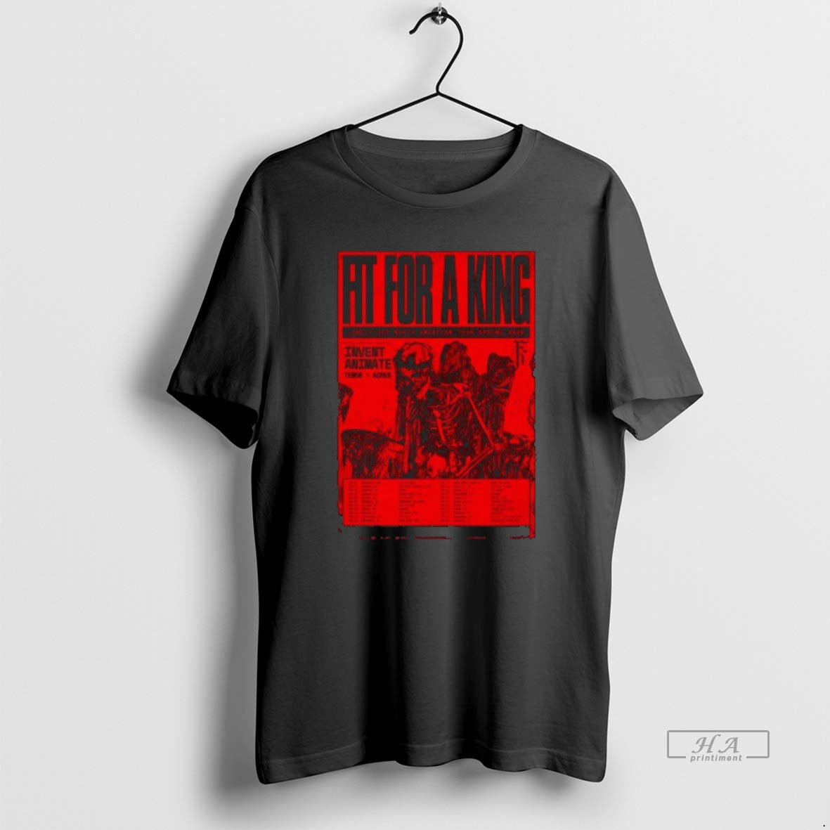 Official Fit For A King Lonely God Spring 2026 Tour North American Unisex T-shirt, Sweatshirt, Hoodie, Long Sleeve Tee - T-Shirt, Sweatshirt, Hoodie