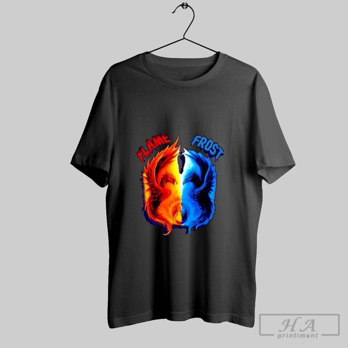 Official Flame And Frost Yin Yang Phoenix Dragon Unisex T-shirt, Sweatshirt, Hoodie, Long Sleeve Tee - T-Shirt, Sweatshirt, Hoodie