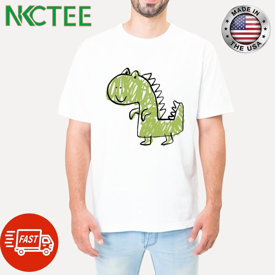Official Funny Doodle Cute Dinosaur paint shirt Unisex T-shirt, Sweatshirt, Hoodie, Long Sleeve Tee - T-Shirt, Sweatshirt, Hoodie