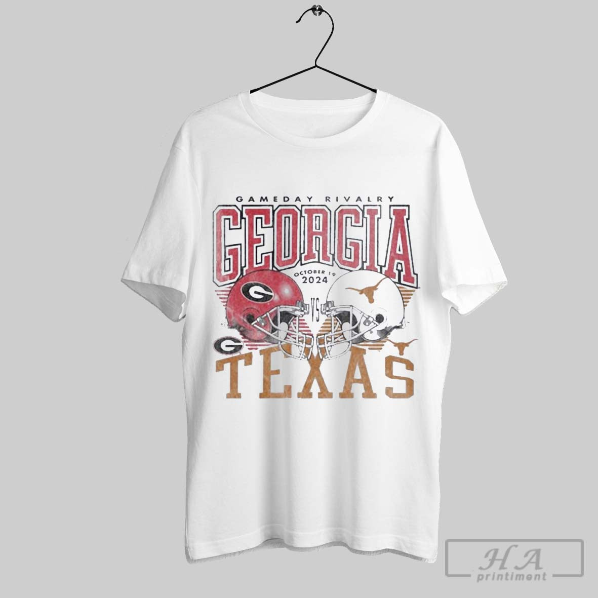 Official Gameday Showdown 2025 Texas Vs Georgia Matchup T Unisex T-shirt, Sweatshirt, Hoodie, Long Sleeve Tee - T-Shirt, Sweatshirt, Hoodie