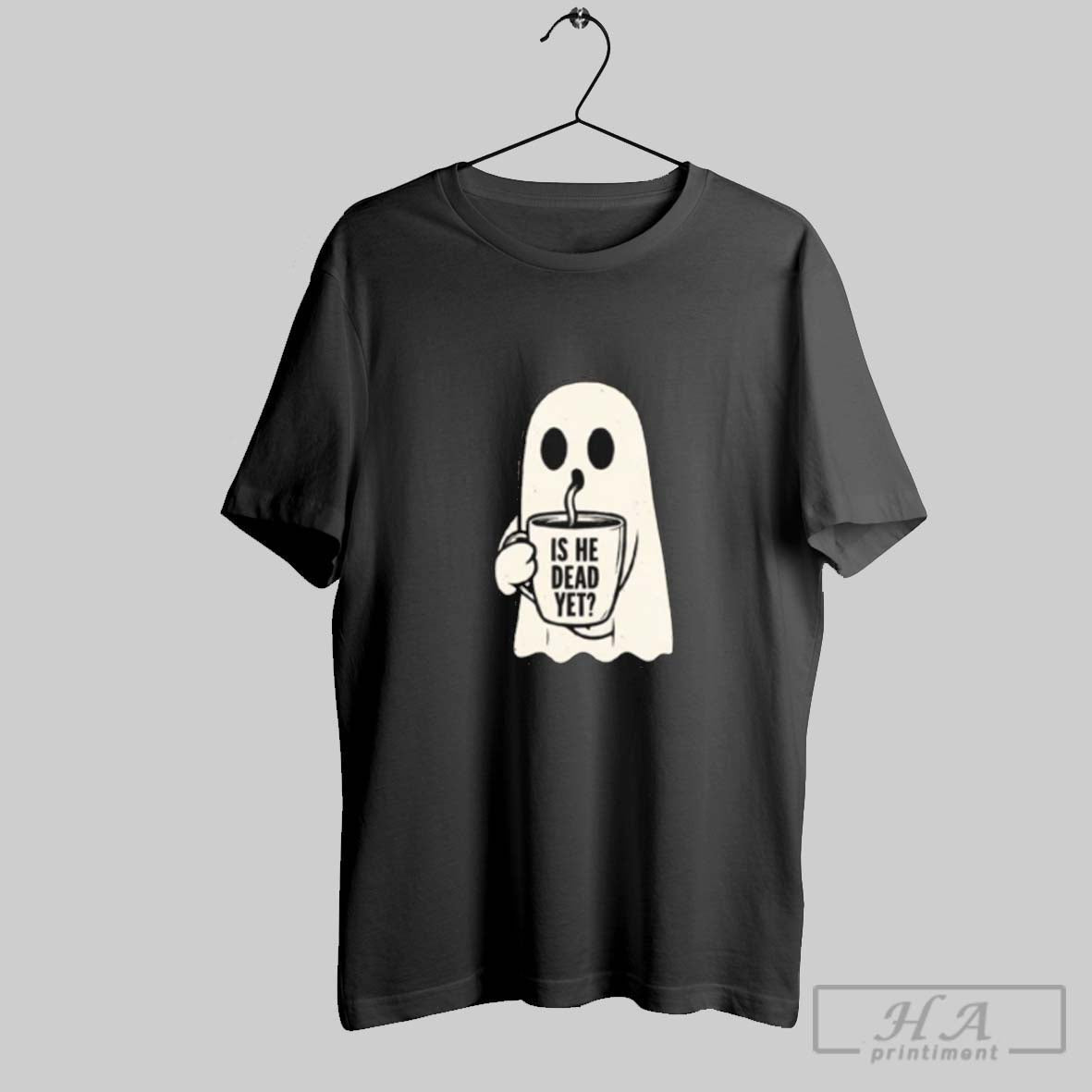 Official Halloween Is He Dead Yet Ghost Print Casual Shirt Mens Womens Shirts New Unisex T-shirt, Sweatshirt, Hoodie, Long Sleeve Tee - T-Shirt, Sweatshirt, Hoodie