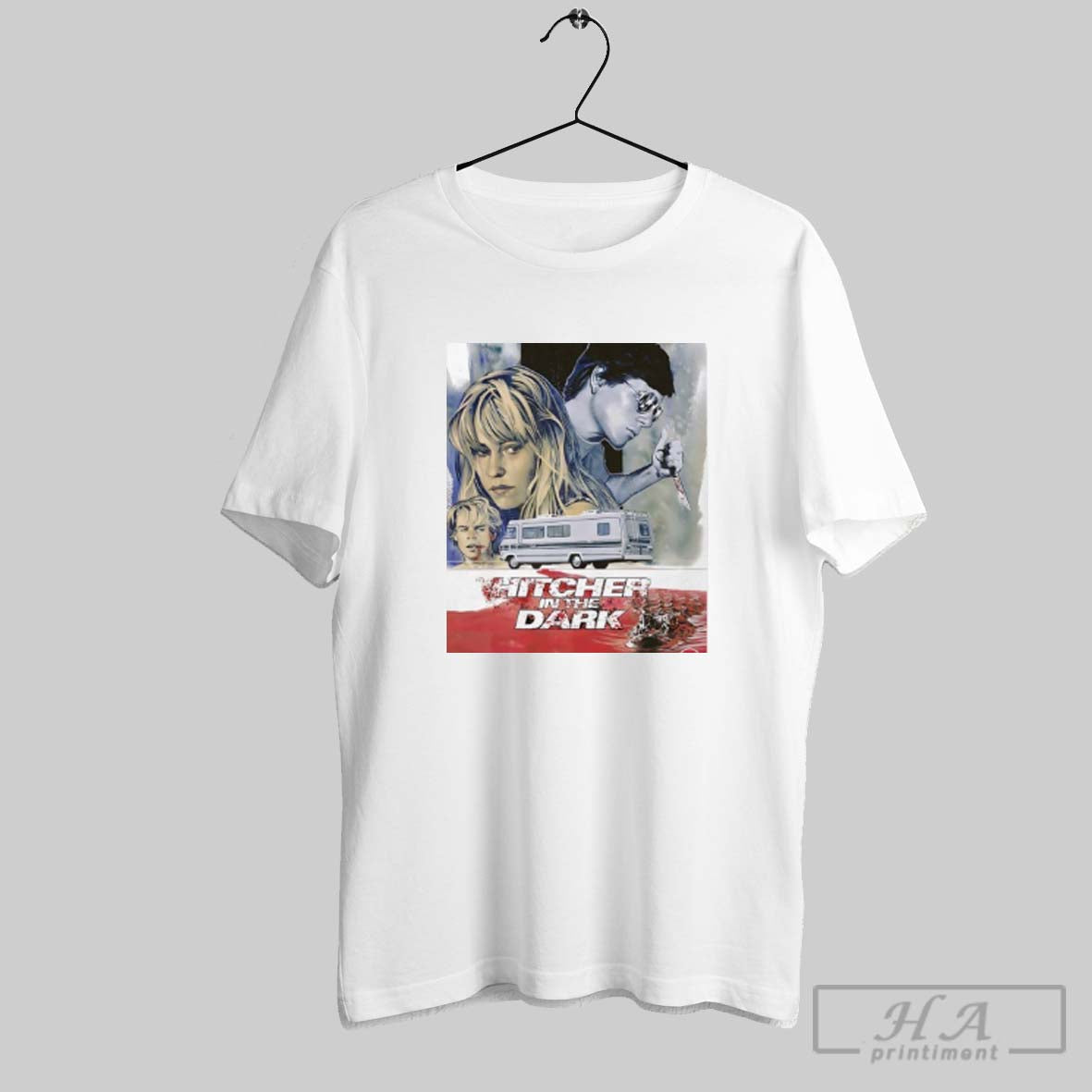 Official Hitcher In The Dark Joe Balogh Josie Bissett And Jason Saucier Characters Unisex T-shirt, Sweatshirt, Hoodie, Long Sleeve Tee - T-Shirt, Sweatshirt, Hoodie