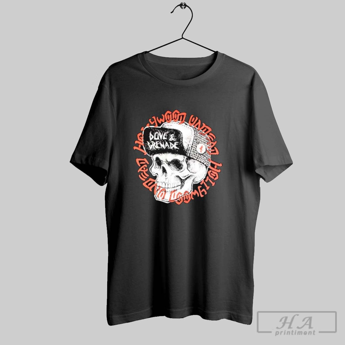 Official Hollywood Undead Dove And Grenade Laying Low Skull T Shirts Unisex T-shirt, Sweatshirt, Hoodie, Long Sleeve Tee - T-Shirt, Sweatshirt, Hoodie