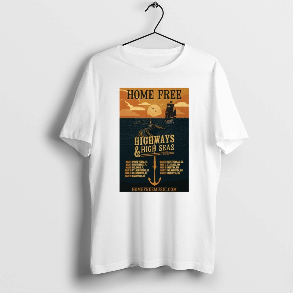 Official Home Free Highways High Seas 2026 Tour - T-Shirt, Sweatshirt, Hoodie