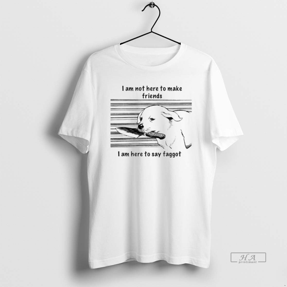 Official I Am Not Here To Make Friends I Am Here To Say Faggot - T-Shirt, Sweatshirt, Hoodie