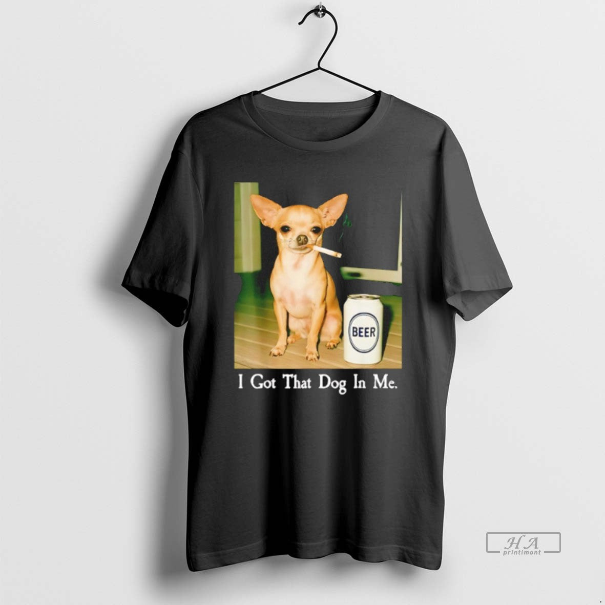 Official I Got That Dog In Me Chihuahua Smoking Beer Meme - T-Shirt, Sweatshirt, Hoodie
