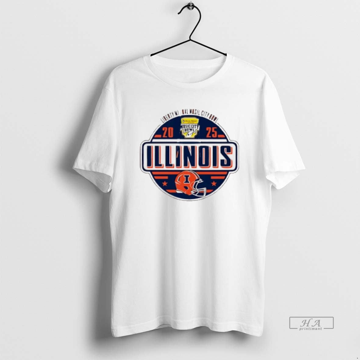 Official Illinois Fighting Illini 2025 Liberty Mutual Music City Bowl Logo - T-Shirt, Sweatshirt, Hoodie