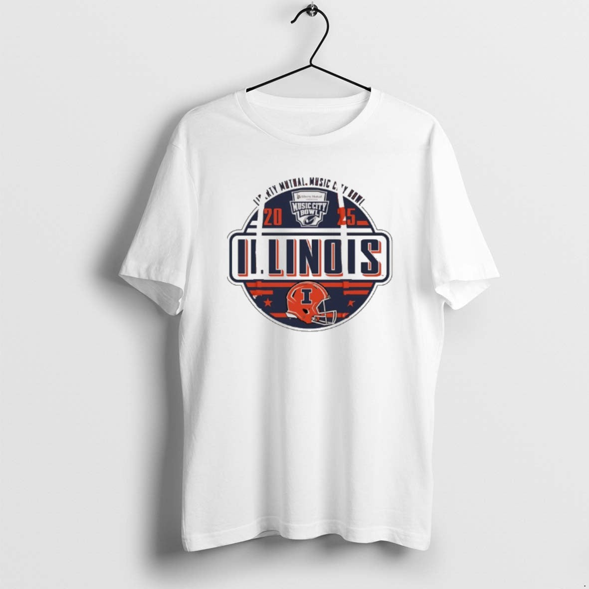 Official Illinois Football 2025 Music City Bowl Logo - T-Shirt, Sweatshirt, Hoodie