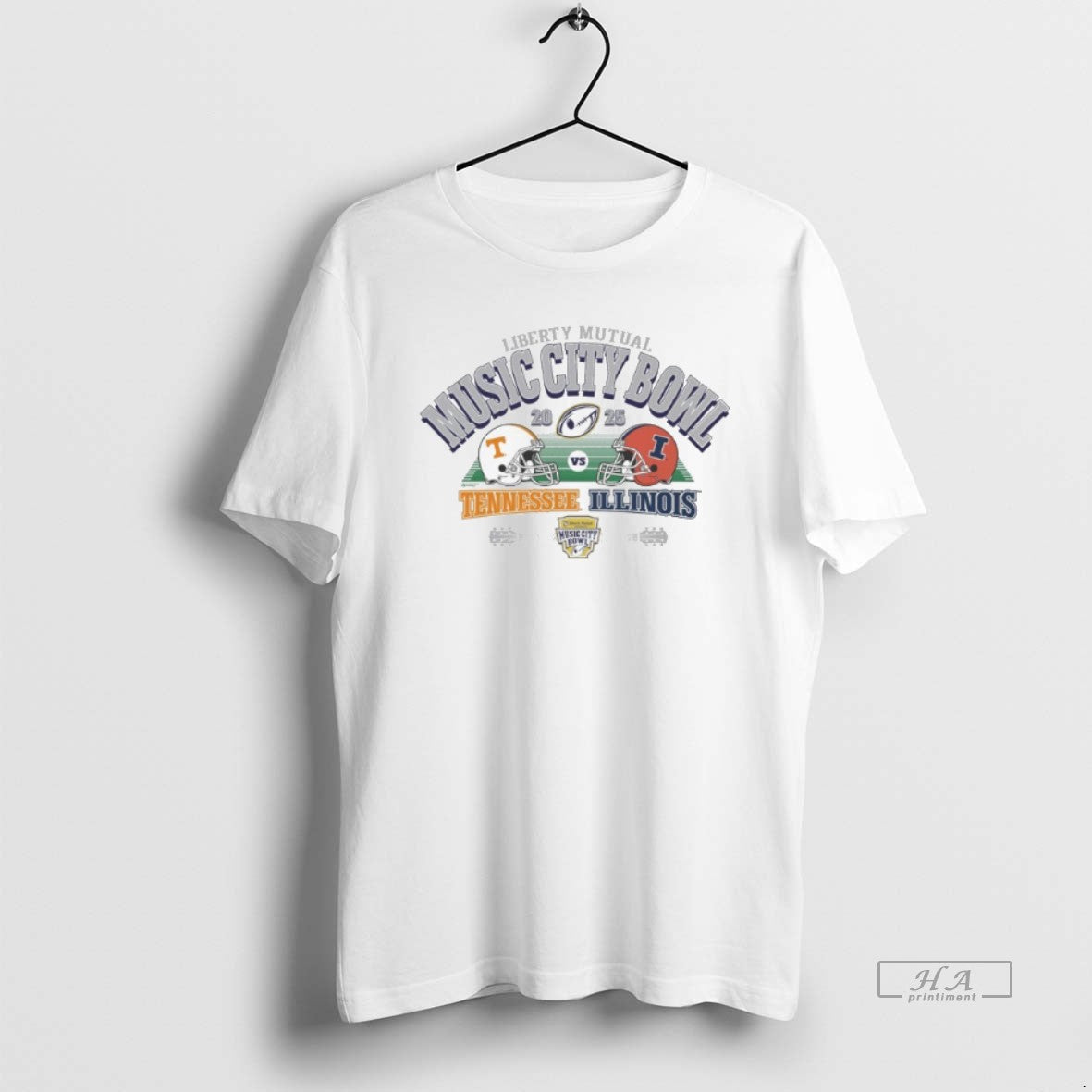 Official Illinois Vs Tennessee 2025 Liberty Mutual Music City Bowl Helmet - T-Shirt, Sweatshirt, Hoodie