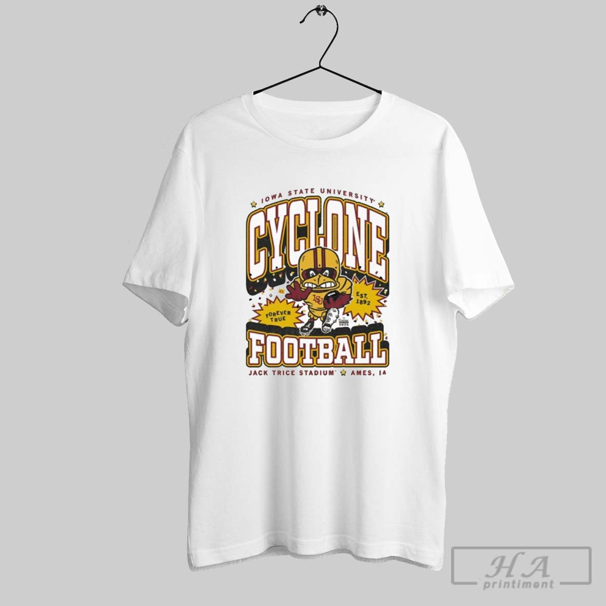 Official Iowa Cyclone Jack Trice Stadium Ames Ia Forever True Est 1892 Mascot Unisex T-shirt, Sweatshirt, Hoodie, Long Sleeve Tee - T-Shirt, Sweatshirt, Hoodie