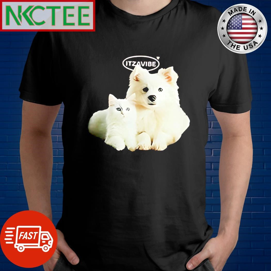 Official Itzavibe cat and dog sweet in home photo shirt Unisex T-shirt, Sweatshirt, Hoodie, Long Sleeve Tee - T-Shirt, Sweatshirt, Hoodie