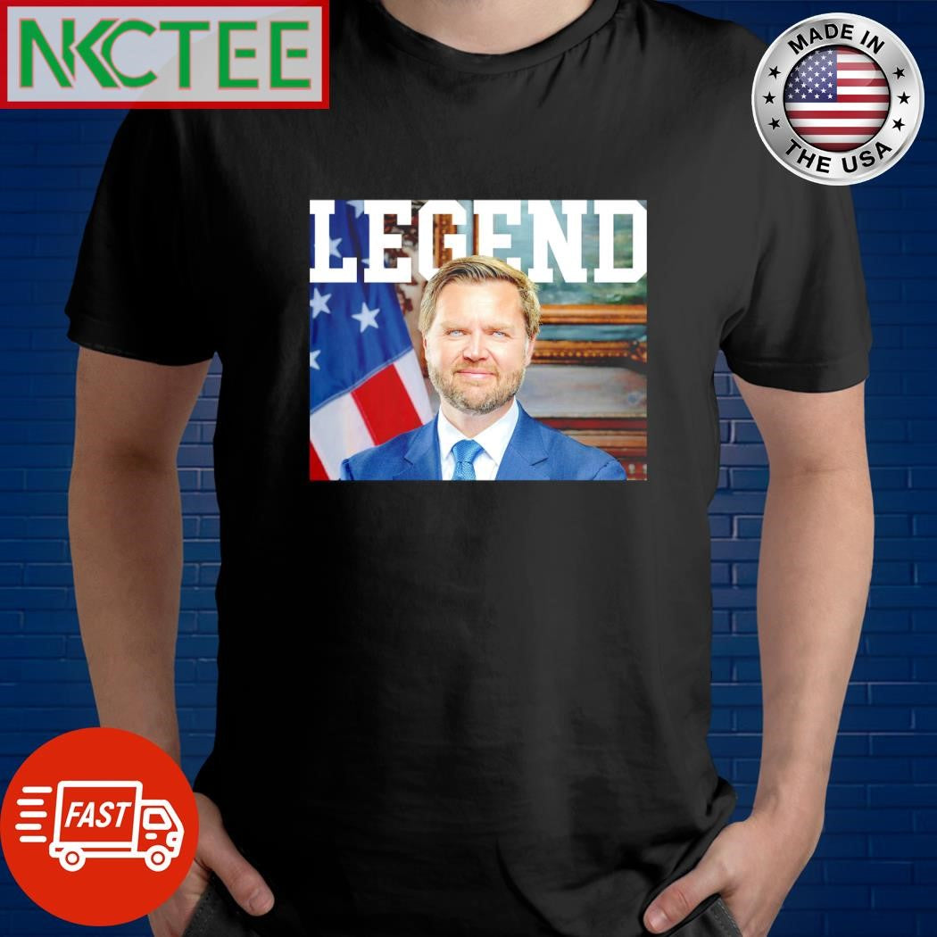 Official JD Vance Legend photo shirt Unisex T-shirt, Sweatshirt, Hoodie, Long Sleeve Tee - T-Shirt, Sweatshirt, Hoodie