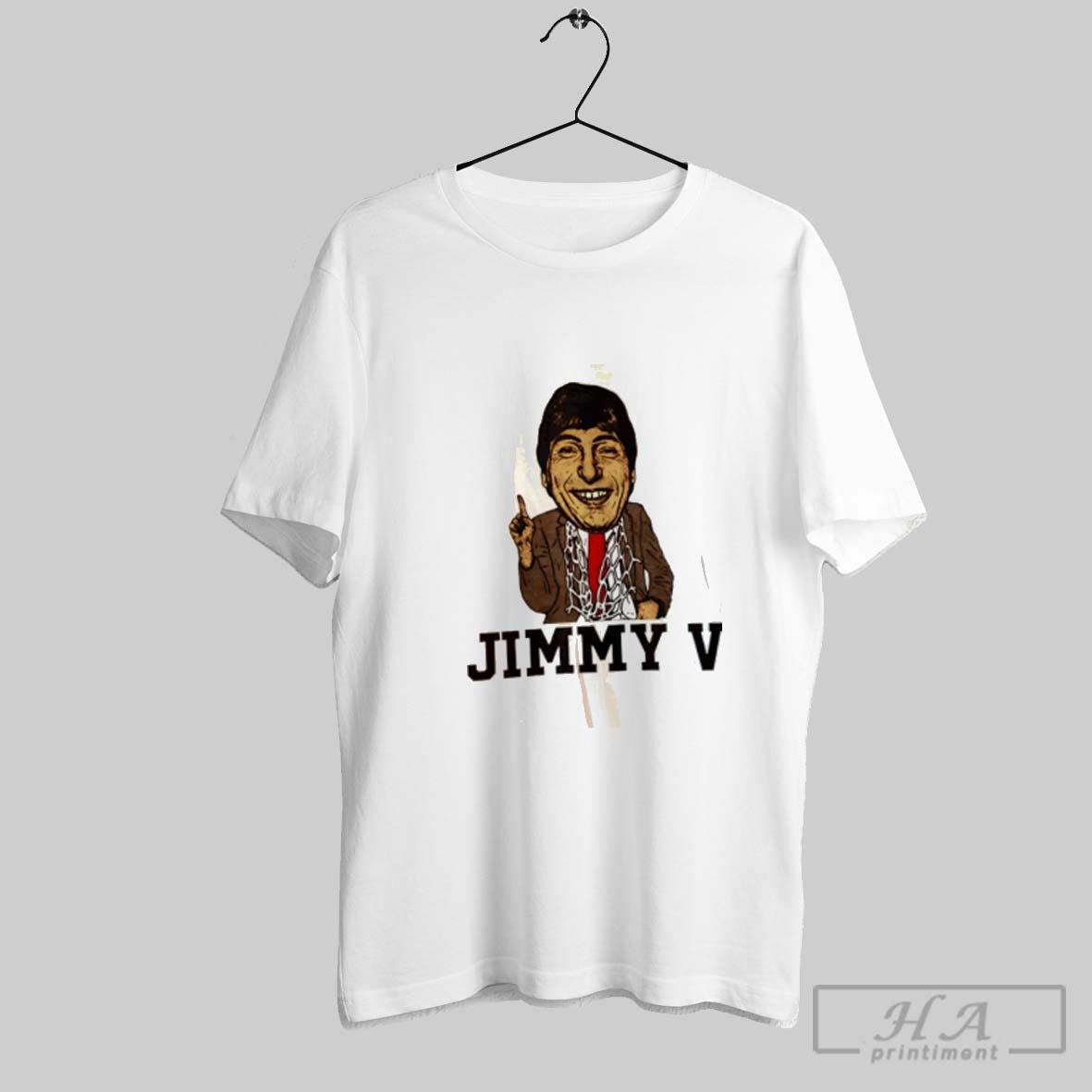 Official Jimmy V Nc State Basketball Carivature Unisex T-shirt, Sweatshirt, Hoodie, Long Sleeve Tee - T-Shirt, Sweatshirt, Hoodie