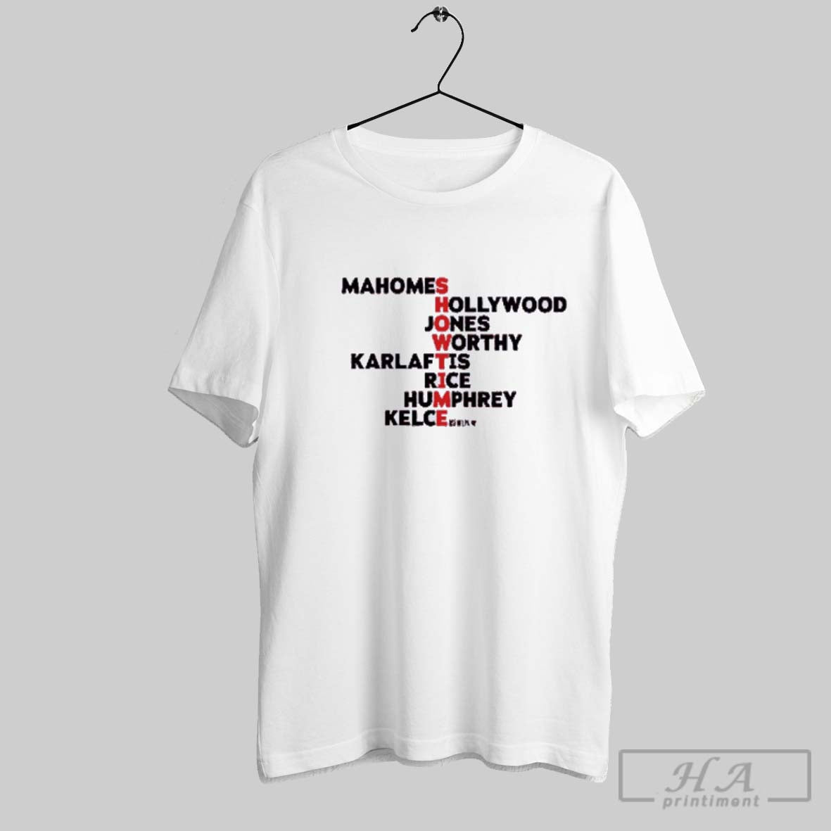 Official Kansas City Chiefs Showtime Names Unisex T-shirt, Sweatshirt, Hoodie, Long Sleeve Tee - T-Shirt, Sweatshirt, Hoodie
