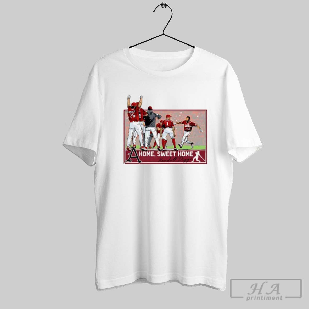 Official Kendall Diggs Arkansas Razorbacks Baseball A Home Sweet Home Graphic Unisex T-shirt, Sweatshirt, Hoodie, Long Sleeve Tee - T-Shirt, Sweatshirt, Hoodie