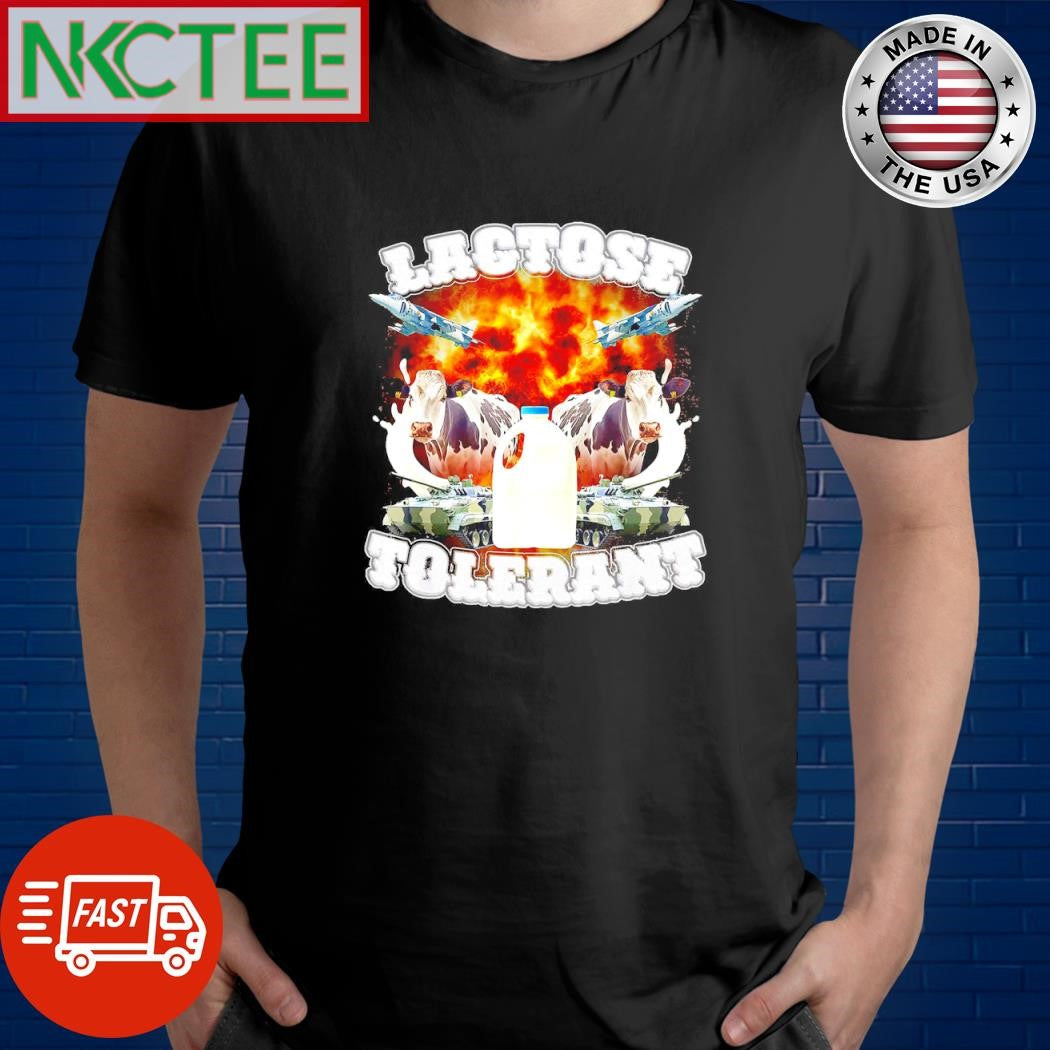 Official Lactose Tolerant cow milk tank Fighter shirt Unisex T-shirt, Sweatshirt, Hoodie, Long Sleeve Tee - T-Shirt, Sweatshirt, Hoodie