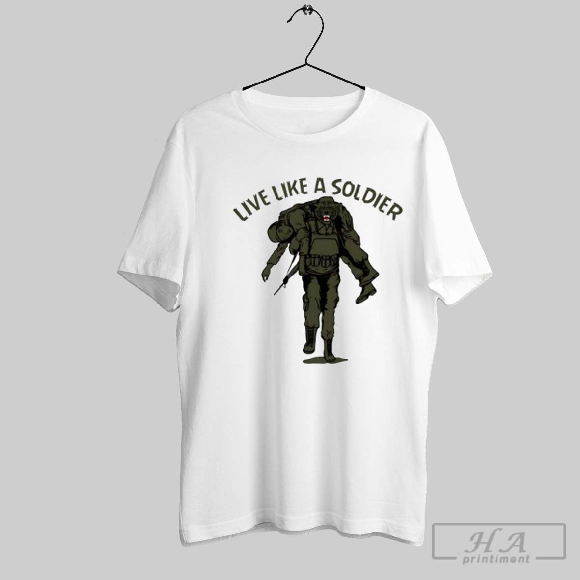 Official Live Like A Soldier Tiger Army Military Unisex T-shirt, Sweatshirt, Hoodie, Long Sleeve Tee - T-Shirt, Sweatshirt, Hoodie