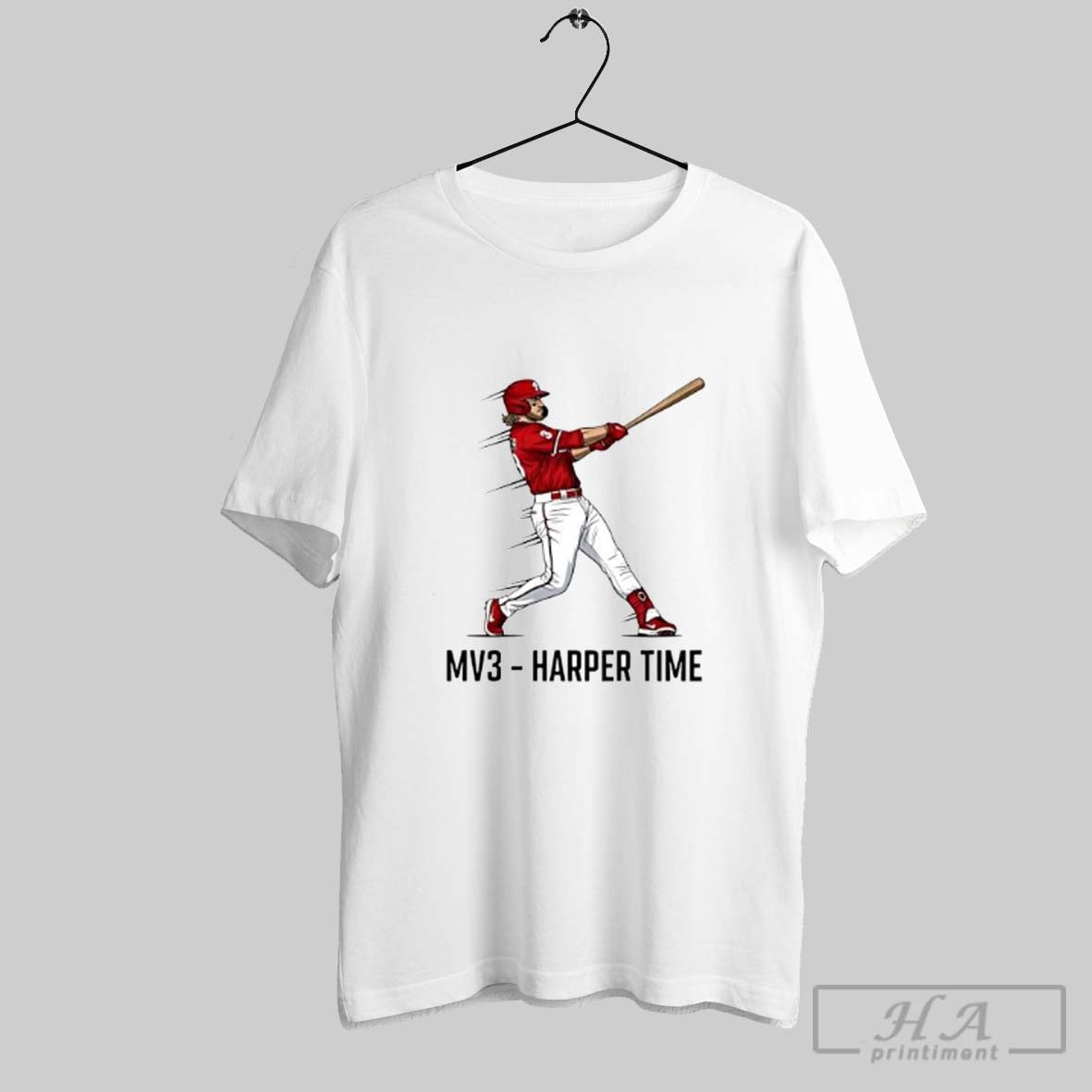 Official Mv3 Harper Time Baseball Fan Bryce Harper Action Posters White Unisex T-shirt, Sweatshirt, Hoodie, Long Sleeve Tee - T-Shirt, Sweatshirt, Hoodie