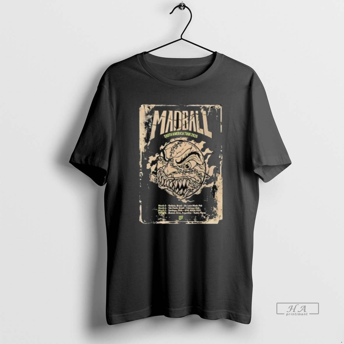 Official Madball South America Tour 2026 Vintage - T-Shirt, Sweatshirt, Hoodie