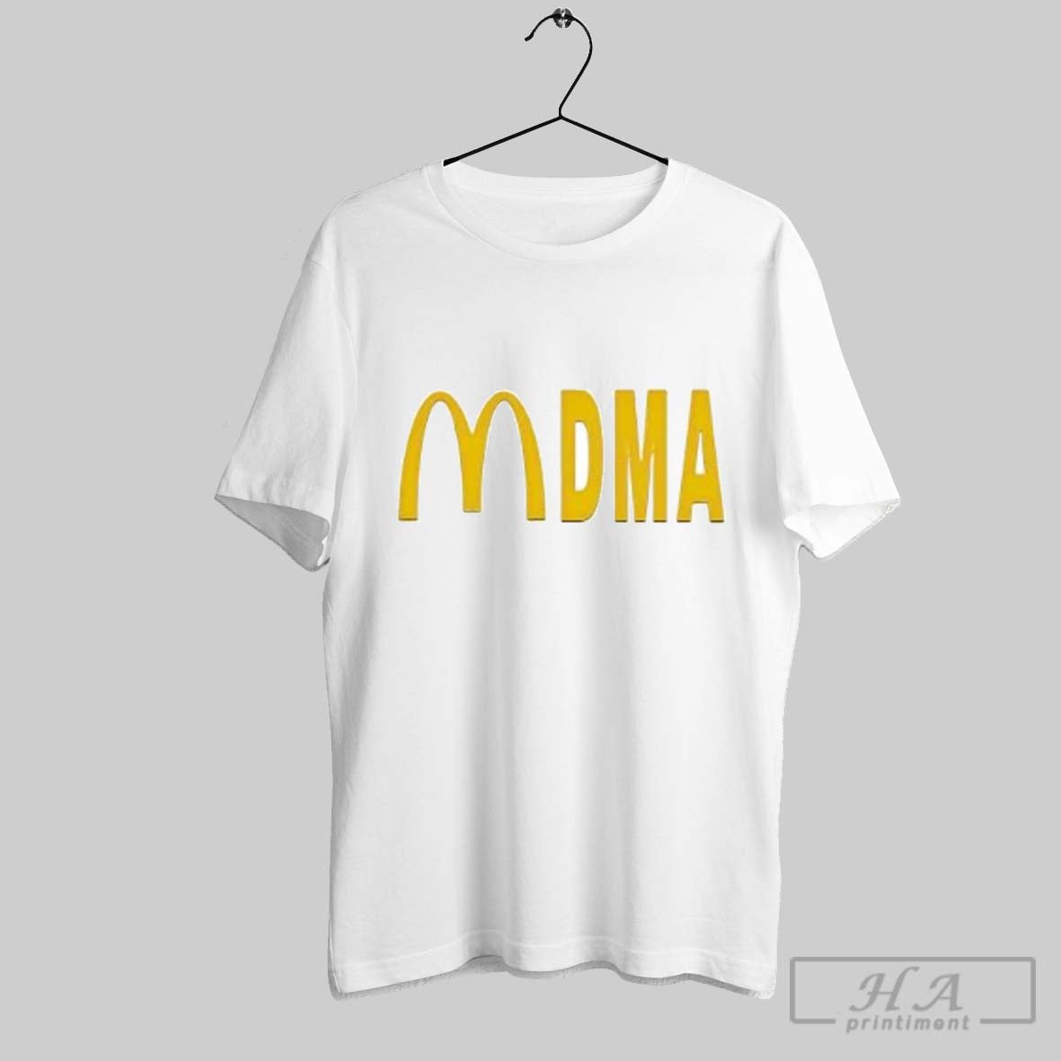 Official Mdma Mcdonalds Golden Arches Parody Graphic Posters White Unisex T-shirt, Sweatshirt, Hoodie, Long Sleeve Tee - T-Shirt, Sweatshirt, Hoodie