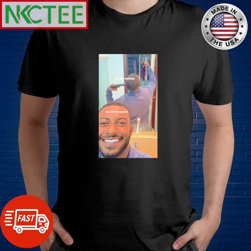 Official Me on Twitter Me on instagram shirt Unisex T-shirt, Sweatshirt, Hoodie, Long Sleeve Tee - T-Shirt, Sweatshirt, Hoodie