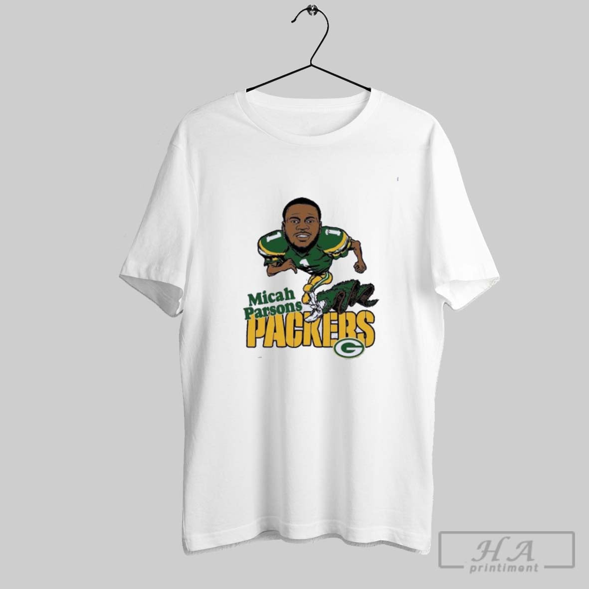Official Micah Parsons Green Bay Packers Caricature Player Unisex T-shirt, Sweatshirt, Hoodie, Long Sleeve Tee - T-Shirt, Sweatshirt, Hoodie