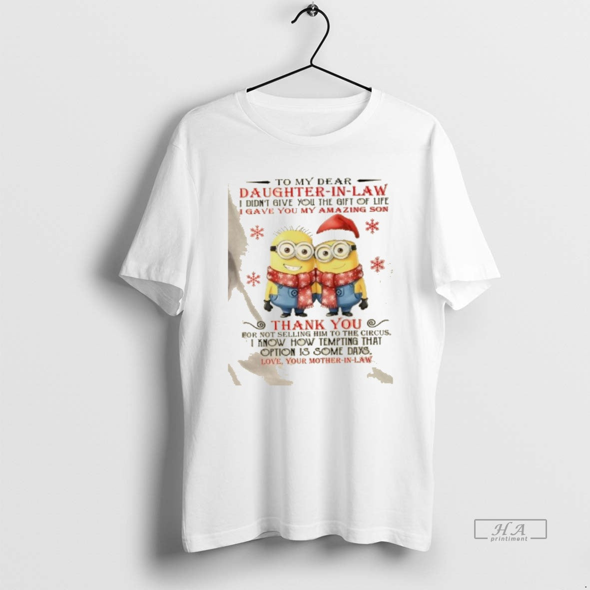 Official Minions To My Dear Daughter In Law I Didnt Give You The Gift Of - T-Shirt, Sweatshirt, Hoodie