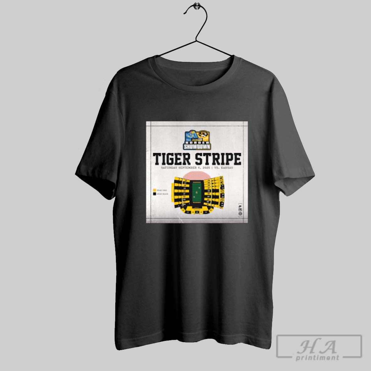 Official Missouri Tigers Vs Kansas Jayhawks Tiger Stripe Saturday September 6 2025 Storagemart Border Showdown - T-Shirt, Sweatshirt, Hoodie