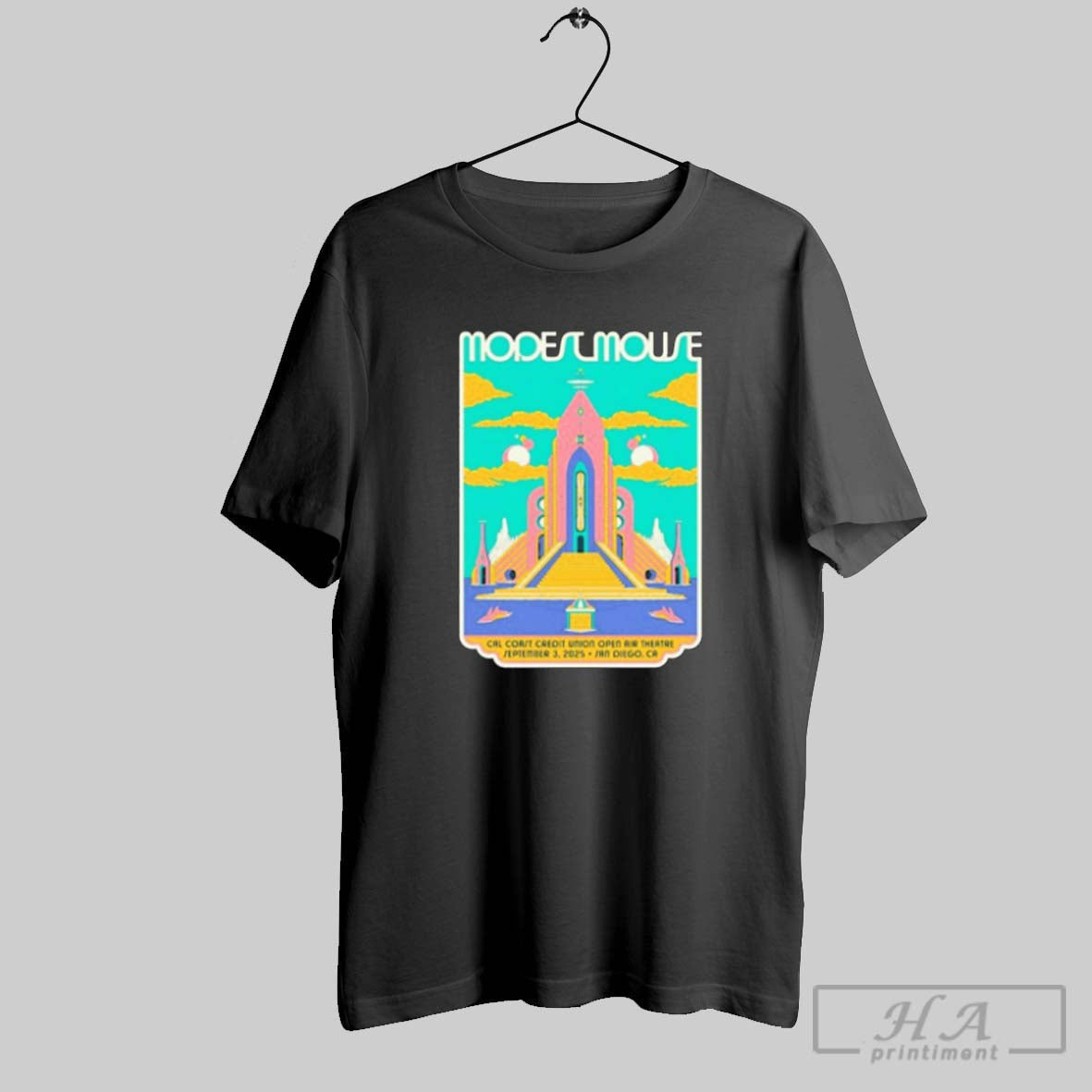 Official Modest Mouse Cal Coast Credit Union Open Air Theatre In San Diego Ca On Unisex T-shirt, Sweatshirt, Hoodie, Long Sleeve Tee - T-Shirt, Sweatshirt, Hoodie