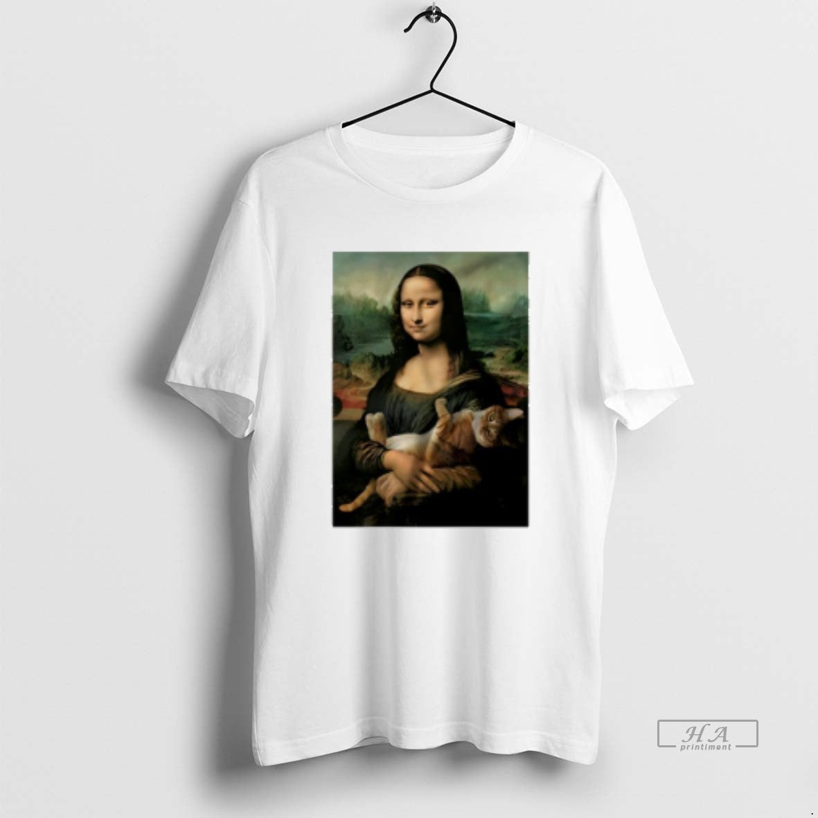 Official Mona Lisa And Cat Photo Unisex T-shirt, Sweatshirt, Hoodie, Long Sleeve Tee - T-Shirt, Sweatshirt, Hoodie