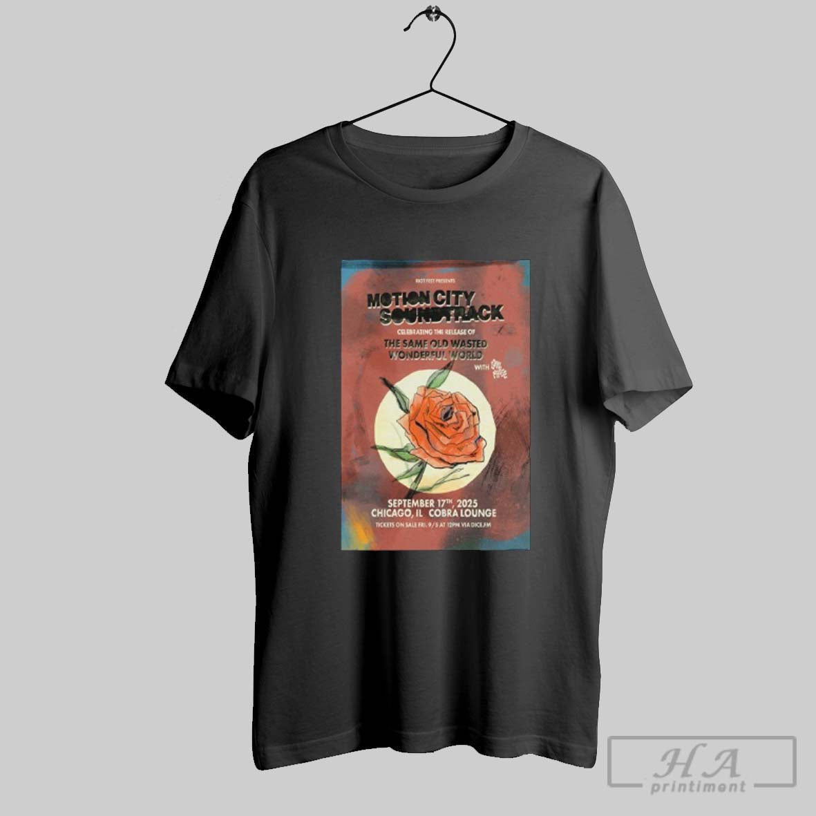 Official Motion City Soundtrack The Same Old Wasted Wonderful World September 17 2025 Chicago Il - T-Shirt, Sweatshirt, Hoodie