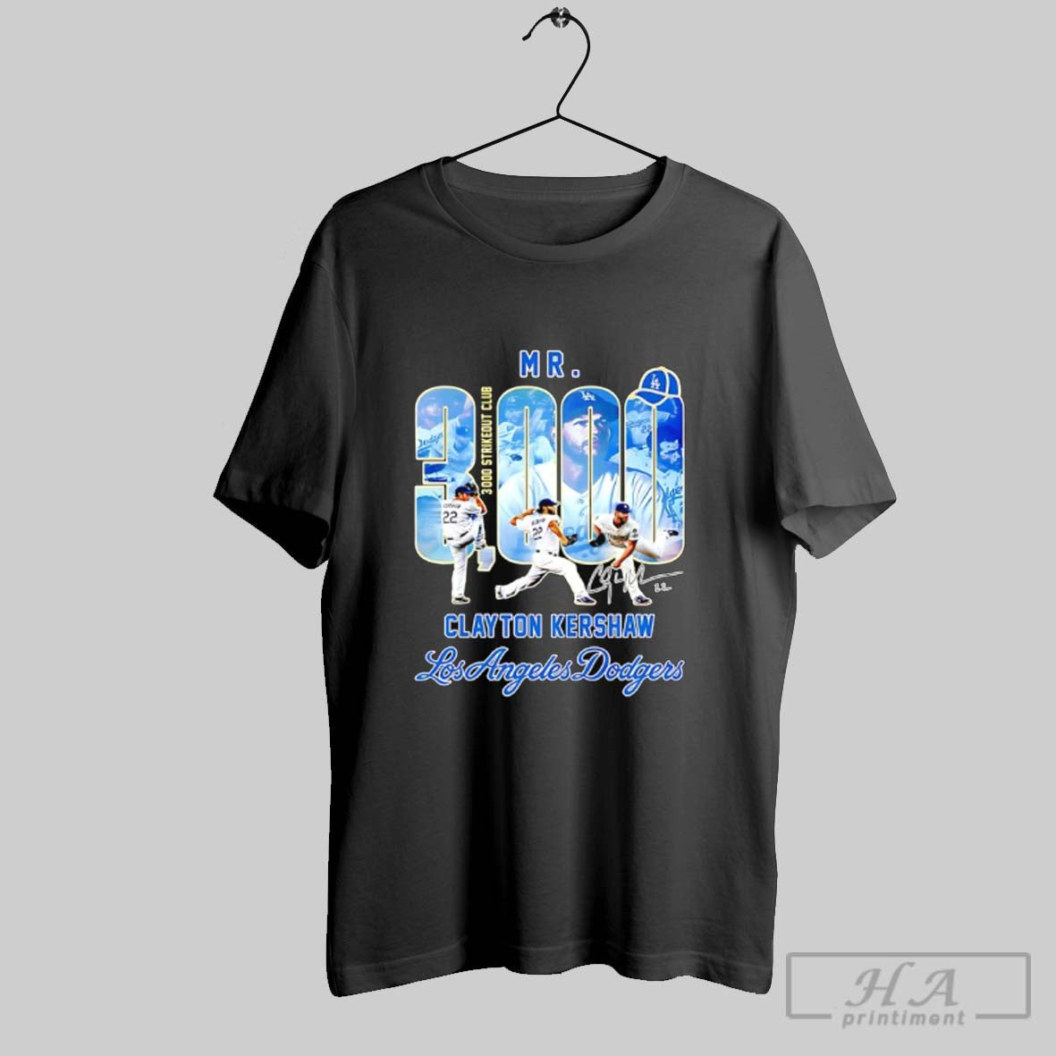 Official Mr Clayton Kershaw Los Angeles Dodgers 3000 Strikeout Club Signature Unisex T-shirt, Sweatshirt, Hoodie, Long Sleeve Tee - T-Shirt, Sweatshirt, Hoodie