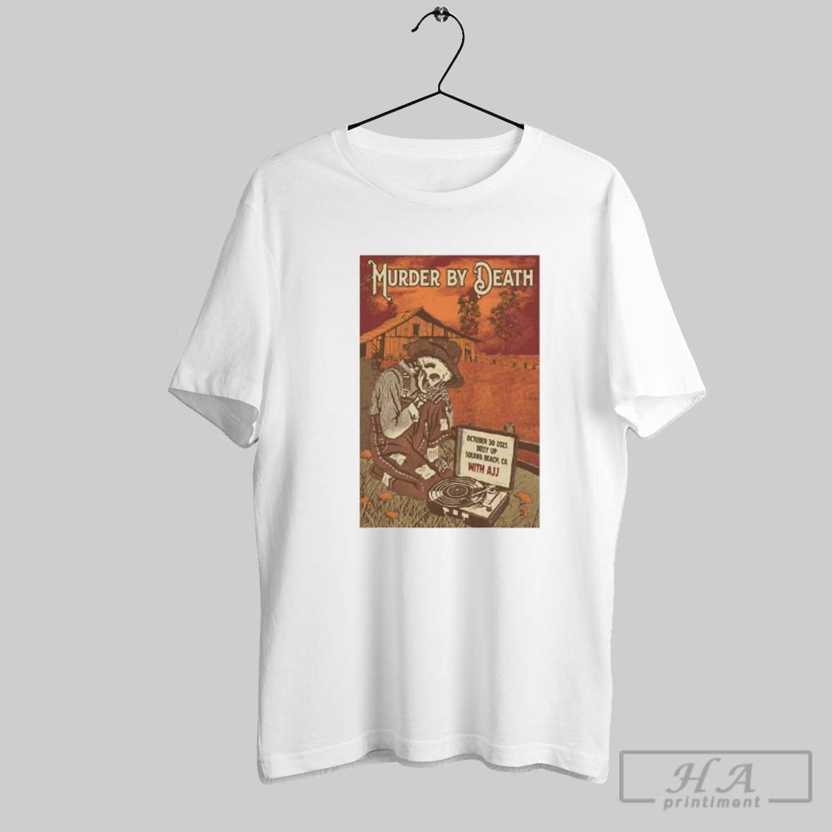 Official Murder By Death Solana Beach Ca Tour 2025 Skeleton Unisex T-shirt, Sweatshirt, Hoodie, Long Sleeve Tee - T-Shirt, Sweatshirt, Hoodie